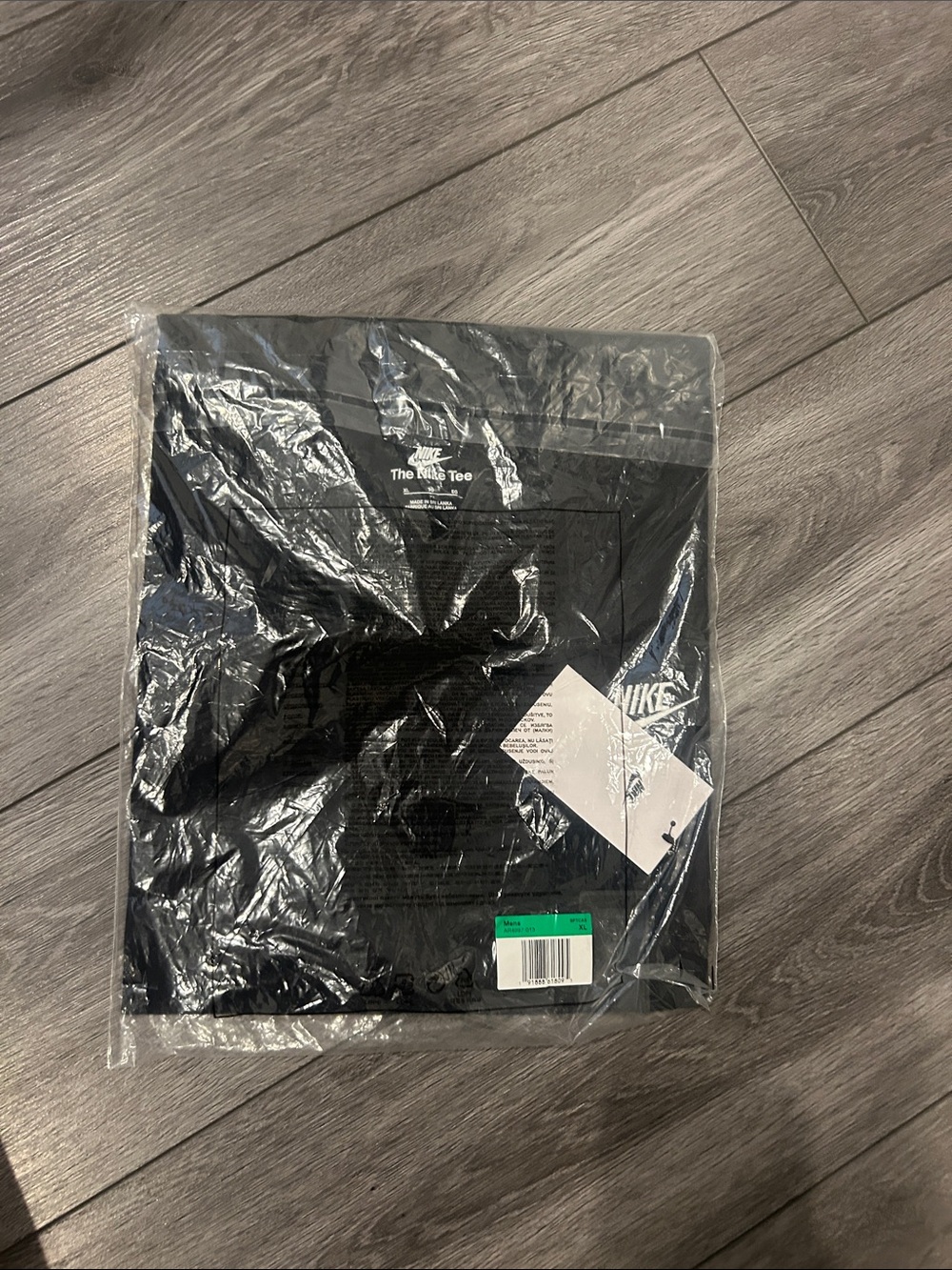 Nike Black Packaged Tee with White Logo Accent